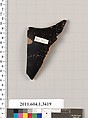 Terracotta fragment of a kylix (drinking cup), Terracotta, Greek, Attic