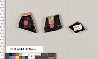 Terracotta fragments of kylikes (drinking cups), Terracotta, Greek, Attic