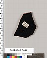 Terracotta fragment of a kylix (drinking cup), Terracotta, Greek, Attic