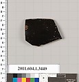 Terracotta rim fragment of a kylix (drinking cup), Terracotta, Greek, Attic
