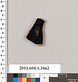 Terracotta fragment of a kylix (drinking cup), Terracotta, Greek, Attic
