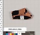 Terracotta fragment of a kylix (drinking cup), Terracotta, Greek, Attic