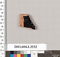Terracotta fragment of a kylix (drinking cup), Terracotta, Greek, Attic