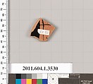 Terracotta fragment of a kylix (drinking cup), Terracotta, Greek, Attic