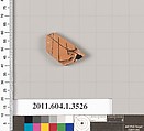 Terracotta fragment of a kylix (drinking cup), Terracotta, Greek, Attic
