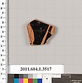 Terracotta fragment of a kylix (drinking cup), Terracotta, Greek, Attic