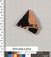 Terracotta fragment of a kylix (drinking cup), Terracotta, Greek, Attic