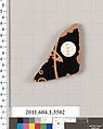 Terracotta fragment of a kylix (drinking cup), Terracotta, Greek, Attic