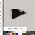 Terracotta fragment of a kylix (drinking cup), Terracotta, Greek, Attic