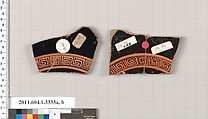 Terracotta fragments of kylikes (drinking cups), Terracotta, Greek, Attic