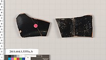 Terracotta fragments of kylikes (drinking cups), Terracotta, Greek, Attic