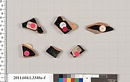 Terracotta fragments of kylikes (drinking cups), Terracotta, Greek, Attic