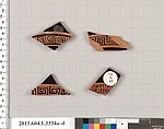 Terracotta fragments of kylikes (drinking cups), Terracotta, Greek, Attic