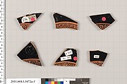 Terracotta fragments of kylikes (drinking cups), Terracotta, Greek, Attic