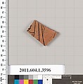Terracotta fragment of a kylix (drinking cup), Terracotta, Greek, Attic