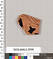 Terracotta fragment of a kylix (drinking cup), Terracotta, Greek, Attic