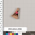 Terracotta fragment of a kylix (drinking cup), Terracotta, Greek, Attic