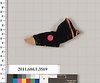 Terracotta fragment of a kylix (drinking cup), Terracotta, Greek, Attic
