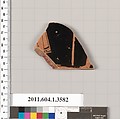 Terracotta fragment of a kylix (drinking cup), Terracotta, Greek, Attic
