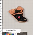 Terracotta fragment of a kylix (drinking cup), Terracotta, Greek, Attic