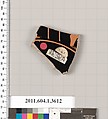 Terracotta fragment of a kylix (drinking cup), Terracotta, Greek, Attic