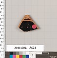 Terracotta fragment of a kylix (drinking cup), Terracotta, Greek, Attic