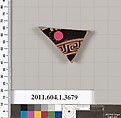 Terracotta fragment of a kylix (drinking cup), Terracotta, Greek, Attic