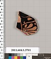 Terracotta fragment of a kylix (drinking cup), Terracotta, Greek, Attic