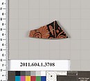 Terracotta fragment of a kylix (drinking cup), Terracotta, Greek, Attic