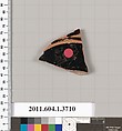 Terracotta fragment of a kylix (drinking cup), Terracotta, Greek, Attic