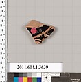 Terracotta fragment of a kylix (drinking cup), Terracotta, Greek, Attic