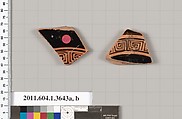 Terracotta fragments of kylikes (drinking cups), Terracotta, Greek, Attic