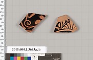 Terracotta fragments of kylikes (drinking cups), Terracotta, Greek, Attic