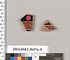 Terracotta fragments of kylikes (drinking cups), Terracotta, Greek, Attic