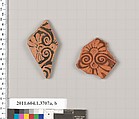 Terracotta fragments of kylikes (drinking cups), Terracotta, Greek, Attic