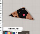 Terracotta fragment of a kylix (drinking cup), Terracotta, Greek, Attic