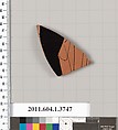 Terracotta fragment of a kylix (drinking cup), Terracotta, Greek, Attic