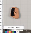 Terracotta fragment of a kylix (drinking cup), Terracotta, Greek, Attic