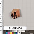 Terracotta fragment of a kylix (drinking cup), Terracotta, Greek, Attic