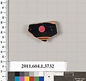 Terracotta fragment of a kylix (drinking cup), Terracotta, Greek, Attic