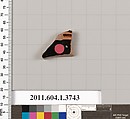 Terracotta fragment of a kylix (drinking cup), Terracotta, Greek, Attic
