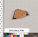 Terracotta fragment of a kylix (drinking cup), Terracotta, Greek, Attic
