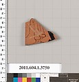 Terracotta fragment of a kylix (drinking cup), Terracotta, Greek, Attic