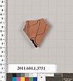 Terracotta fragment of a kylix (drinking cup), Terracotta, Greek, Attic