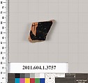 Terracotta fragment of a kylix (drinking cup), Terracotta, Greek, Attic