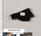Terracotta fragment of a kylix (drinking cup), Terracotta, Greek, Attic