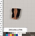 Terracotta fragment of a kylix (drinking cup), Terracotta, Greek, Attic