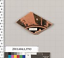 Terracotta fragment of a kylix (drinking cup), Terracotta, Greek, Attic