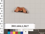 Terracotta fragment of a kylix (drinking cup), Terracotta, Greek, Attic