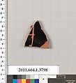 Terracotta fragment of a kylix (drinking cup), Terracotta, Greek, Attic